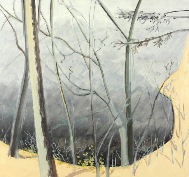 BLAIR POND 2014 oil on masonite 15 x 15 7/8 inches